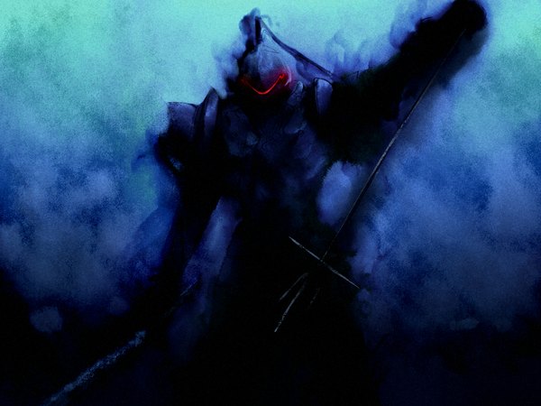 Fate系列 Series Fate Zero Berserker 桌面动漫壁纸画师jebura作品举着深色背景男孩武器剑 2637 二次元图片网
