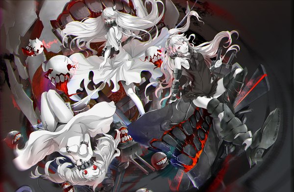 舰队收藏northern Ocean Hime 中间栖姬armored Aircraft Carrier Oni 动漫图片画师sau作品 二次元图片网