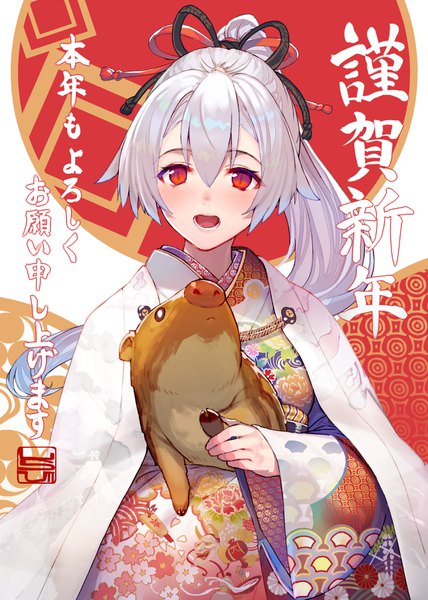 Fate系列 Series Fate Grand Order 巴御前 动漫图片画师shirabi作品长发手机壁纸 高图 女孩丝带发带 二次元图片网